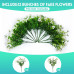 Hrobek Artificial Flowers for Outdoors Faux Plants Outside Indoor,Realistic UV Resistant Silk Fake Daisy Morning Glory for Home Patio Garden Back Yard Front Porch Decor Spring Summer(12 Bunches,White)